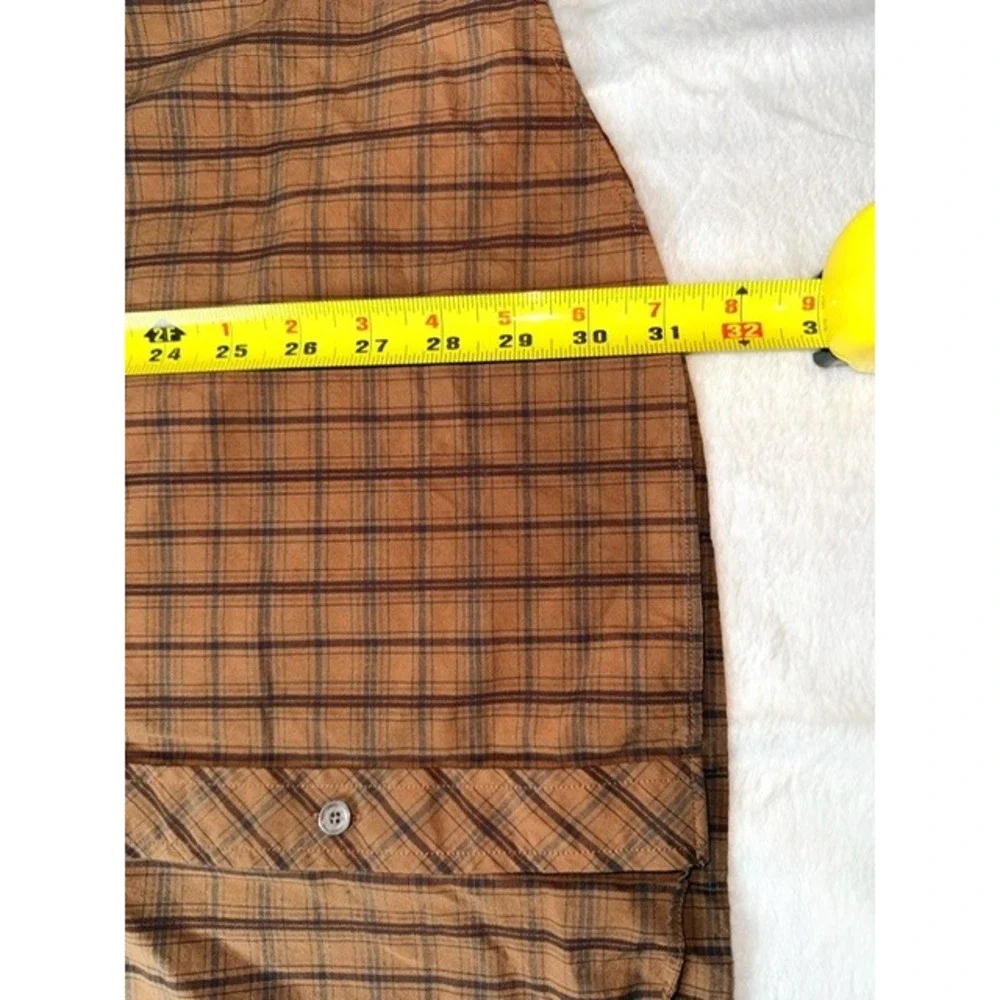 Banana Republic XXL‎ 18 18.5 Men's Plaid Button Down Shirt Long Sleeve Casual
